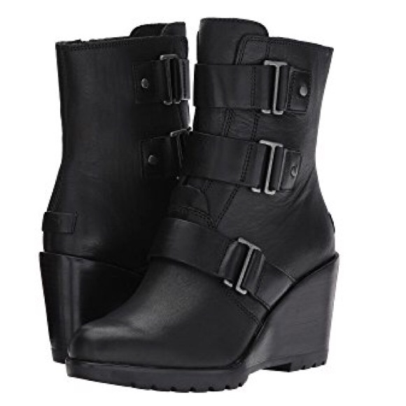 💛Sorel💛NWT black wedge boots in a size 11 - Picture 3 of 5